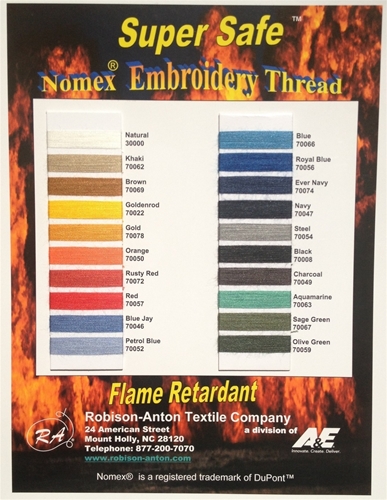 Super Safe Nomex Color Chart